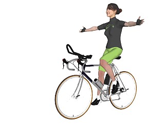 骑<em>自行车</em>的人精细人物模型(3)